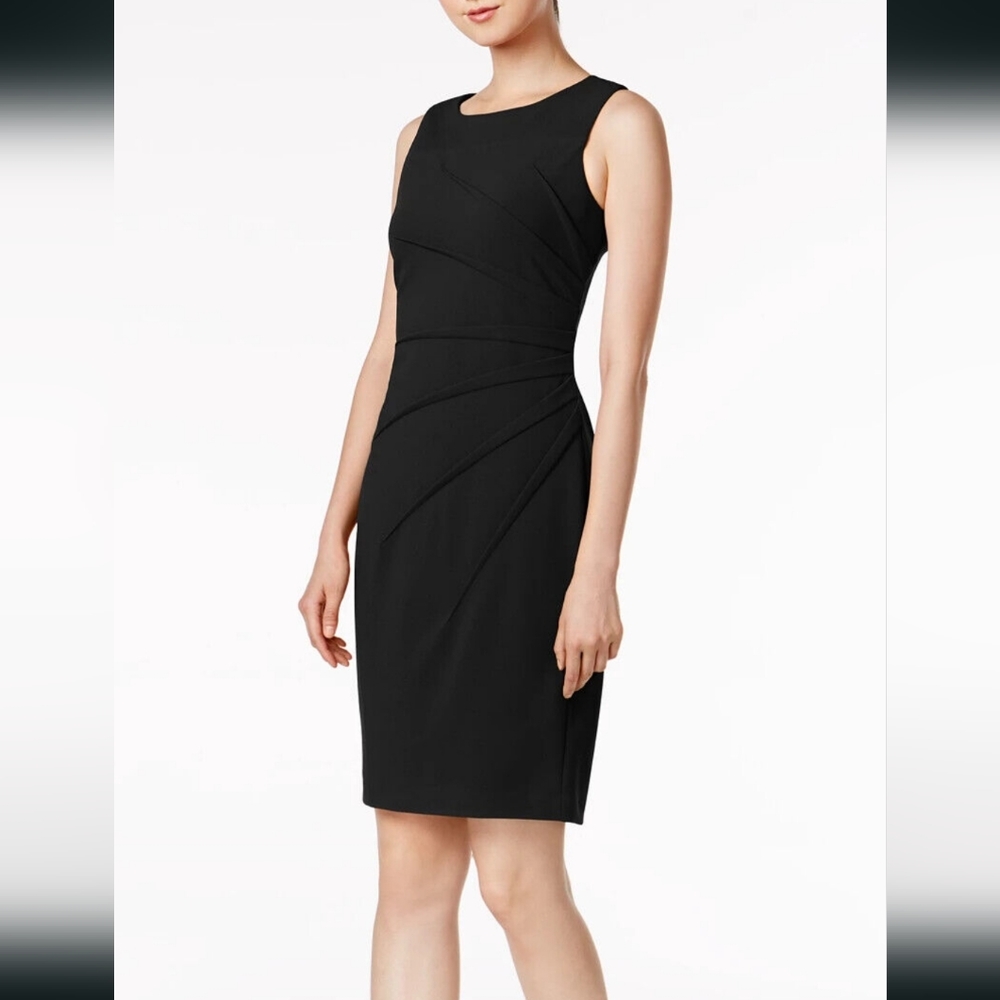 Calvin Klein Women's Tank Sleeve Knee Length Side Scrunch Detail size 6 NWT